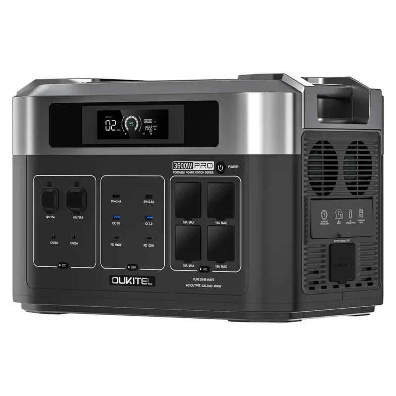 OUKITEL BP2000 Pro Portable Power Station, 2048Wh to 16384Wh LiFePO4 Battery 3600W