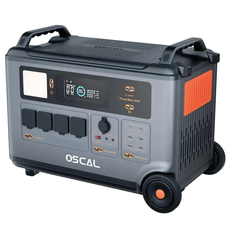 Oscal PowerMax 3600W Pure Sine Wave Power Station 14 Outlets 5 LED Modes